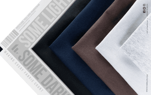 Fabric swatches in various colors